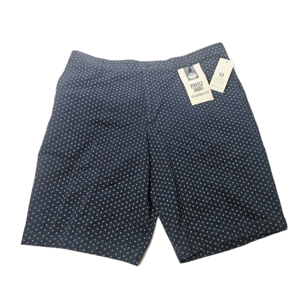 Dockers Perfect Short Classic Fit Navy Blue Anchor Mens Cargo Shorts NWT Size 38